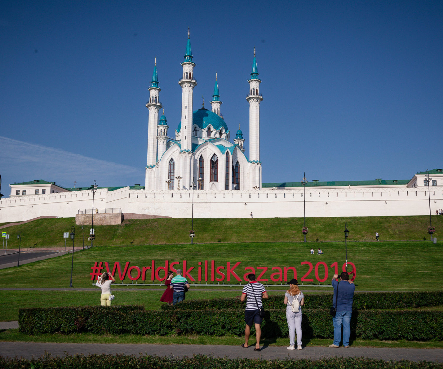A mesquita de Kul Sharif dentro do Kremlin de Kazan.