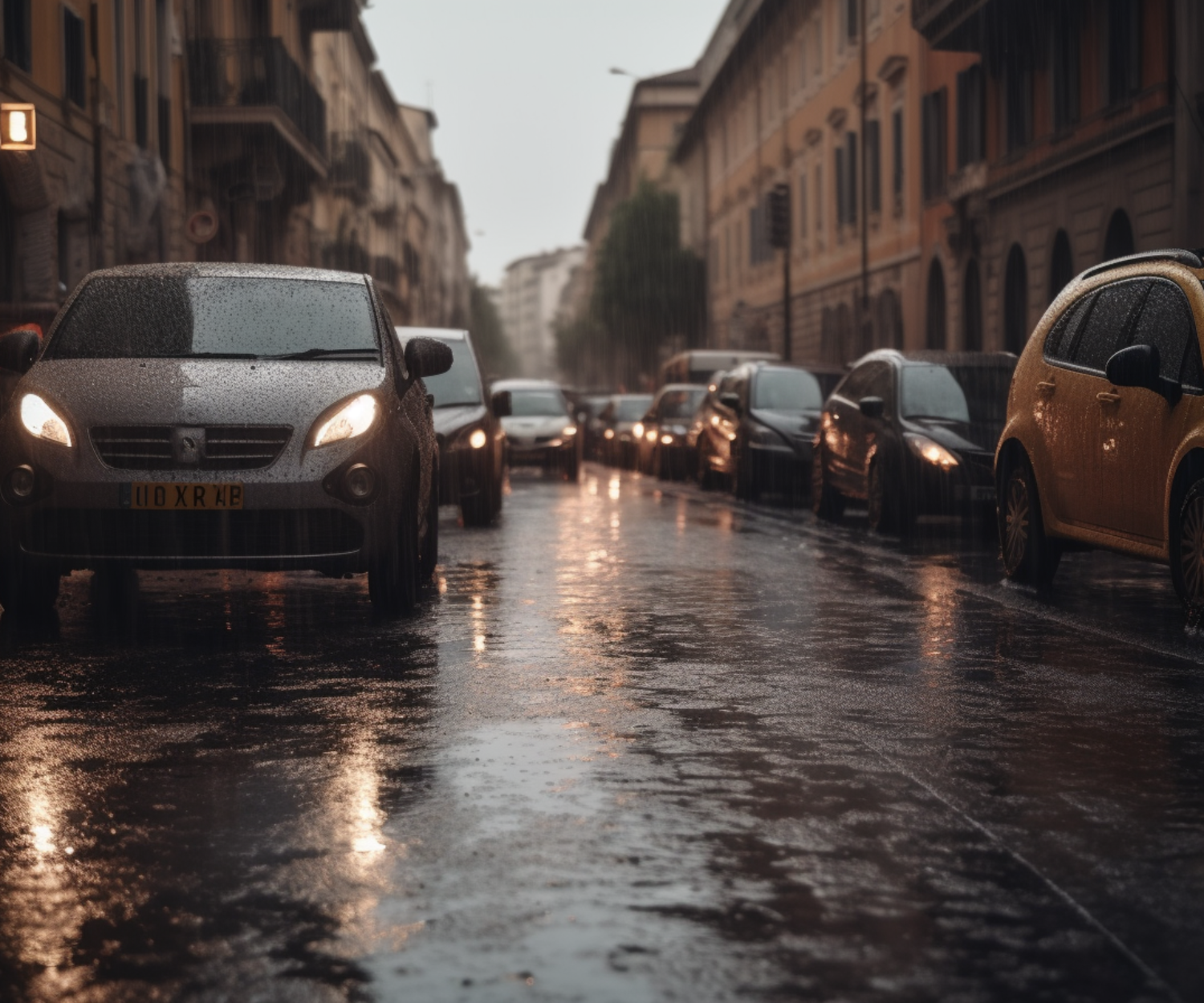 "The rain that launches the sands of the Sahara onto the cars in Rome"