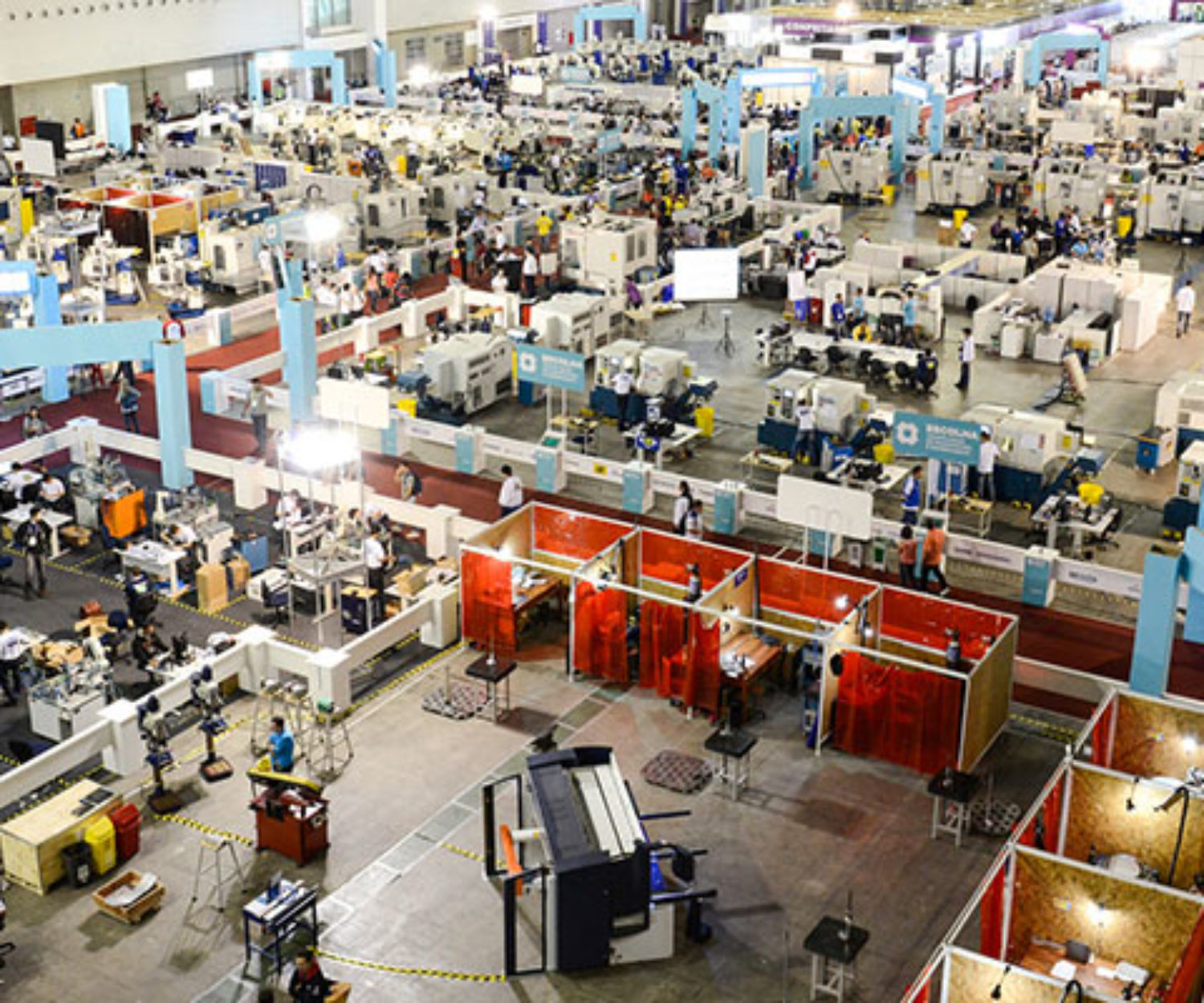Panorâmica do Expominas durante a Olimpíada do Conhecimento 2014. Foto: Miguel Ângelo | CNI